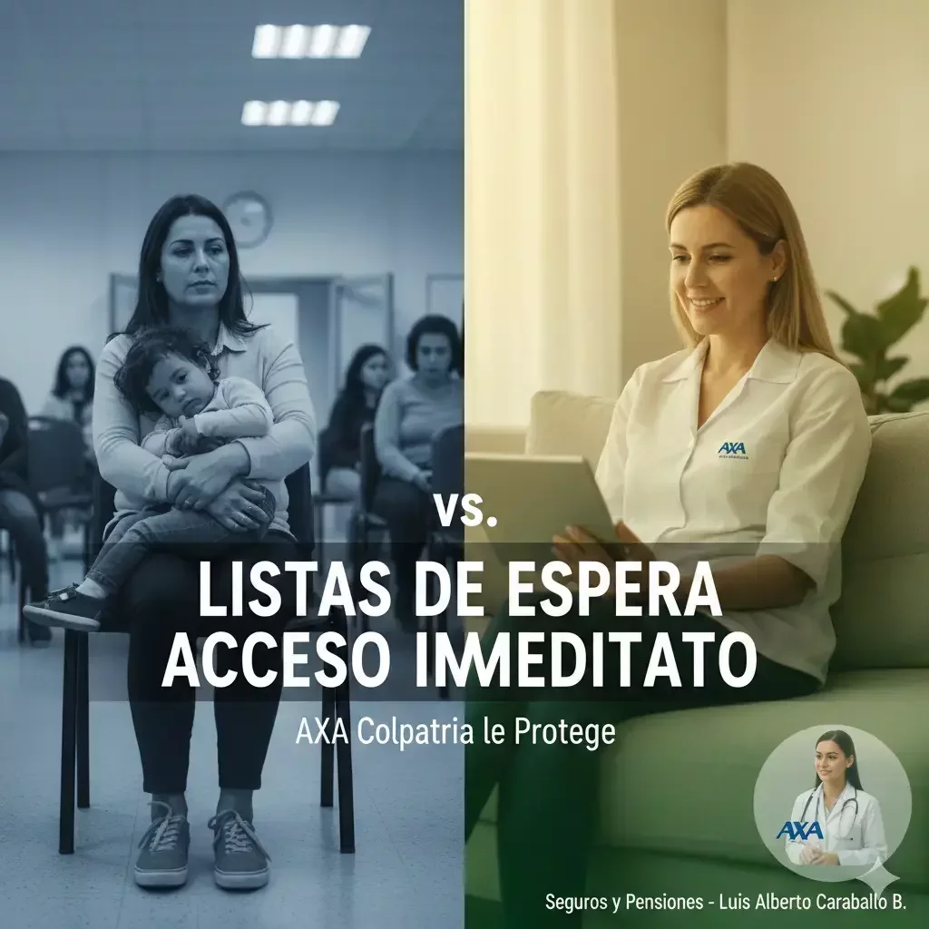 Persona Esperando y Persona siendo atendida - Axa Colpatria - Planes de Salud - Medicina Prepagada - Seguro Médico